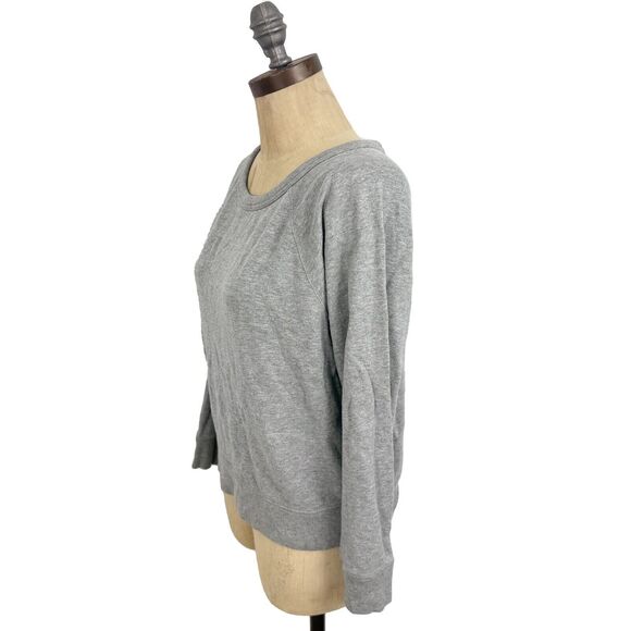 EVERLANE The Lightweight French Terry Crew Sweatshirt S Heather Gray EUC B12 - Picture 5 of 6